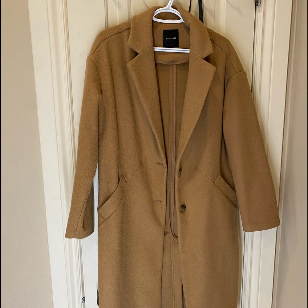 Dynamite Kensington Single Breasted Melton Coat - Picture 4 of 4